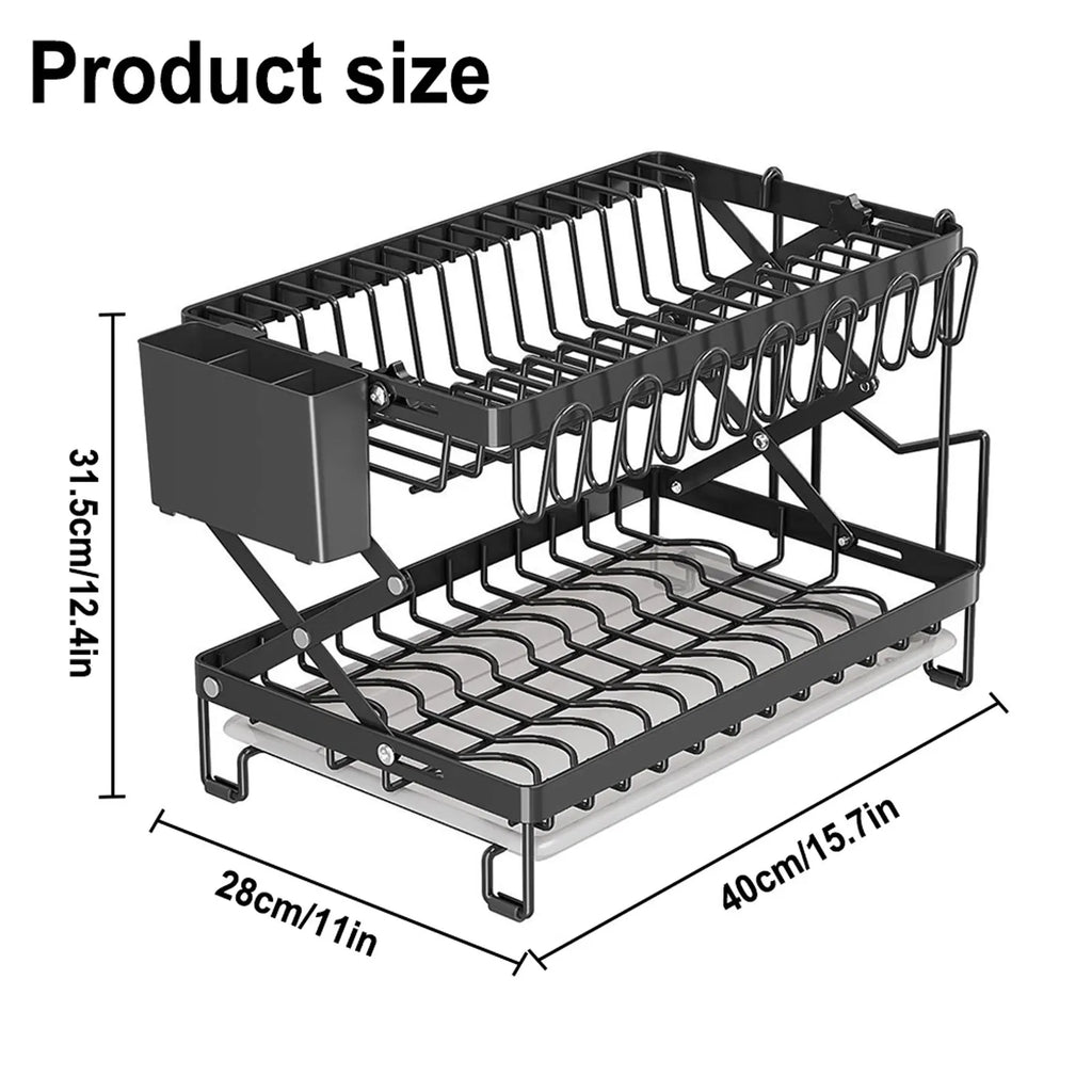 Egouttoir Vaisselle Pliable Avec Plateau