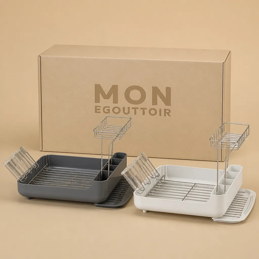 egouttoir-a-vaisselle-blanc-et-gris