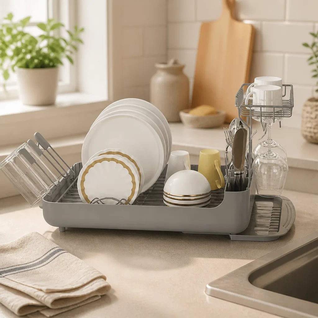egouttoir-a-vaisselle-blanc-et-gris