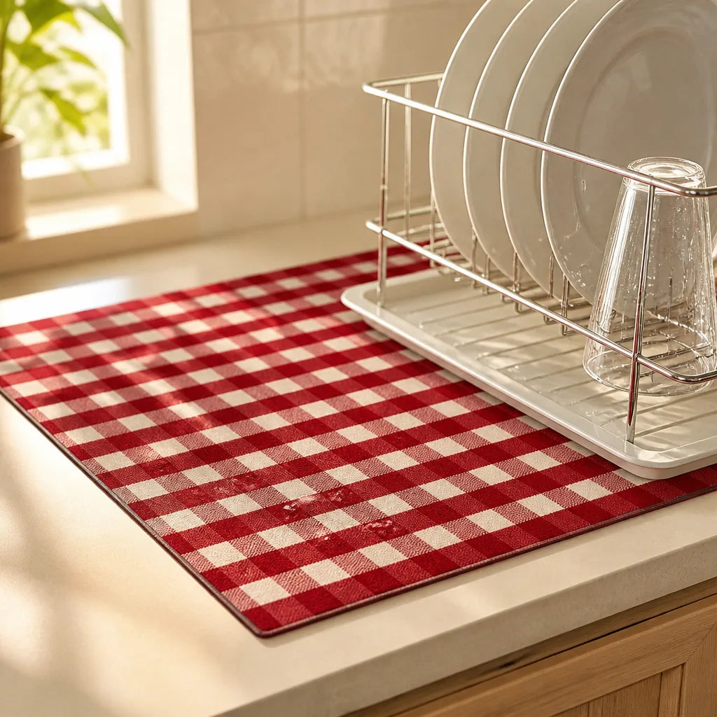 tapis-egouttoir-vaisselle-microfibre-rouge